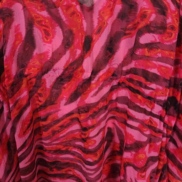 Vintage Banana Republic Silk Sheer Patterned Tunic Top Swim Cover Up - Picture 7 of 8